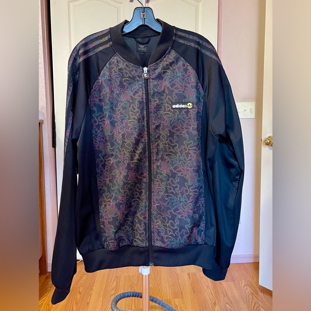 Adidas Black Patterned Track Jacket - image 2